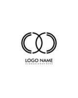 oo inicial minimalista moderno resumen logo vector