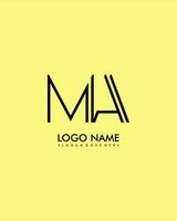 MA Initial minimalist modern abstract logo vector