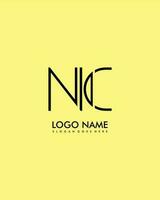 NC Initial minimalist modern abstract logo vector