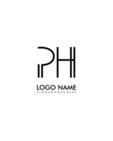 PH Initial minimalist modern abstract logo vector