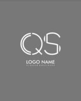 QS Initial minimalist modern abstract logo vector