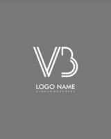 VB Initial minimalist modern abstract logo vector