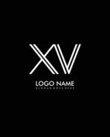 XV Initial minimalist modern abstract logo vector