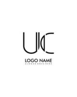 UC Initial minimalist modern abstract logo vector