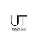 UT Initial minimalist modern abstract logo vector