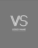 vs inicial minimalista moderno resumen logo vector