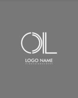 ol inicial minimalista moderno resumen logo vector