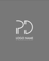 PD Initial minimalist modern abstract logo vector