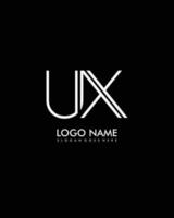UX Initial minimalist modern abstract logo vector