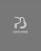 PB Initial minimalist modern abstract logo vector