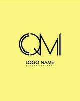QM Initial minimalist modern abstract logo vector