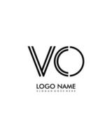 VO Initial minimalist modern abstract logo vector