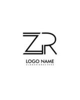 ZR Initial minimalist modern abstract logo vector
