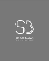 SB Initial minimalist modern abstract logo vector