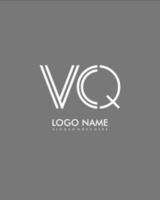 VQ Initial minimalist modern abstract logo vector