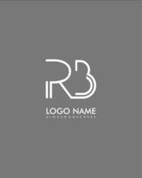 rb inicial minimalista moderno resumen logo vector