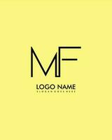 MF Initial minimalist modern abstract logo vector