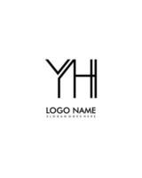 yh inicial minimalista moderno resumen logo vector