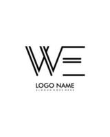WE Initial minimalist modern abstract logo vector