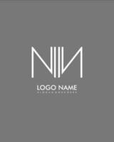 NN Initial minimalist modern abstract logo vector