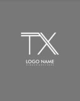 TX Initial minimalist modern abstract logo vector