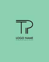 TP Initial minimalist modern abstract logo vector