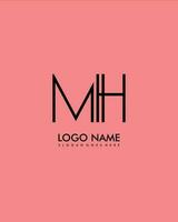 MH Initial minimalist modern abstract logo vector