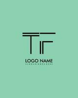 TF Initial minimalist modern abstract logo vector