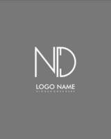 ND Initial minimalist modern abstract logo vector