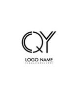 QY Initial minimalist modern abstract logo vector