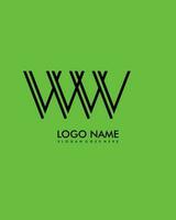 ww inicial minimalista moderno resumen logo vector