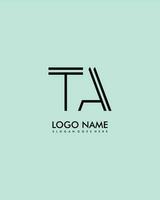 TA Initial minimalist modern abstract logo vector