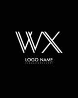 WX Initial minimalist modern abstract logo vector