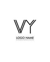 VY Initial minimalist modern abstract logo vector