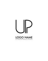 UP Initial minimalist modern abstract logo vector