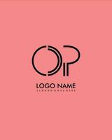 OP Initial minimalist modern abstract logo vector