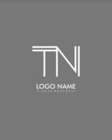 TN Initial minimalist modern abstract logo vector