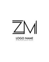 ZM Initial minimalist modern abstract logo vector