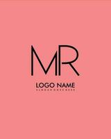 MR Initial minimalist modern abstract logo vector