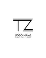 TZ Initial minimalist modern abstract logo vector