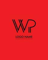 WP Initial minimalist modern abstract logo vector