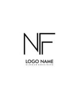 NF Initial minimalist modern abstract logo vector