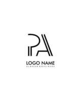 PA Initial minimalist modern abstract logo vector