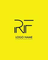rf inicial minimalista moderno resumen logo vector