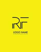 RF Initial minimalist modern abstract logo vector