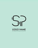 SP Initial minimalist modern abstract logo vector