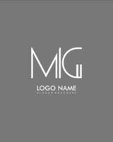 mg inicial minimalista moderno resumen logo vector