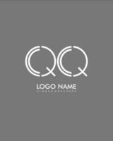 QQ Initial minimalist modern abstract logo vector