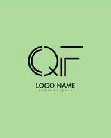 QF Initial minimalist modern abstract logo vector