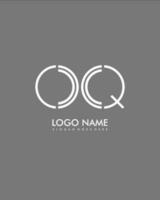 OQ Initial minimalist modern abstract logo vector